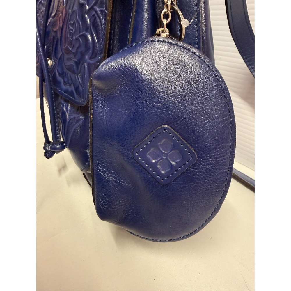 Patricia Nash SABINA Leather Crossbody Drawstring Bag Plus Pouch PATRIOT BLUE - Picture 11 of 12